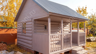 Баня 4×3 с террасой, 20 м²