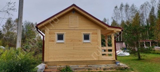 Баня из бруса 6 на 4 с туалетом 24 м²