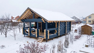 Баня 6×5 с террасой, 30 м²