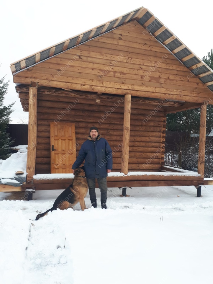 Баня 5 на 4, сруб в лапу с верандой — фото 2 Баня 5 на 4, сруб в лапу с верандой — фото 2