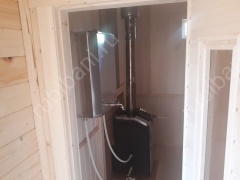 Баня из бруса 6×4 с террасой (Б-5), 24 м²