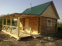 Баня с террасой и мангальной зоной 30 м²