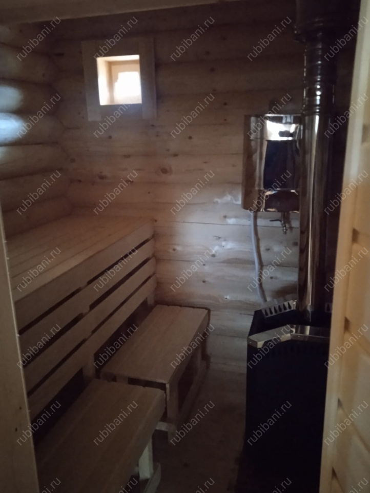 Баня из бревна под ключ 4,5х5,6 — фото 3 Баня из бревна под ключ 4,5х5,6 — фото 3