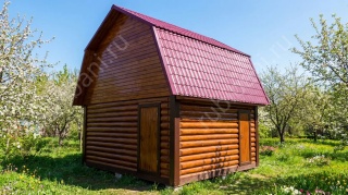 Баня 5 на 5 двухэтажная 25 м²