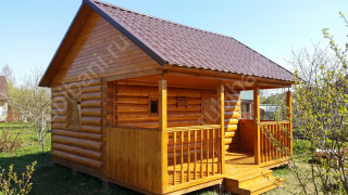 Баня 4×3 с террасой, 20 м²