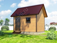 Баня из бруса 3×4 (Б-4), 12 м²