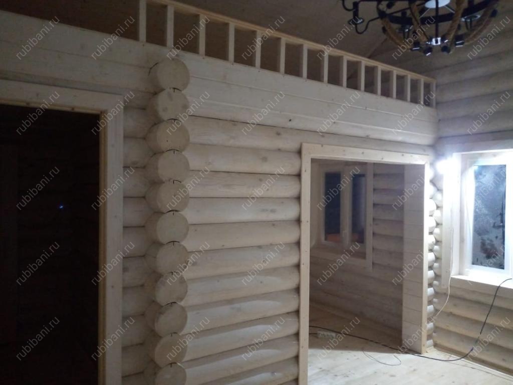 Баня из оцилиндрованного бревна под ключ 5,5 на 8,5 — фото 7 Баня из оцилиндрованного бревна под ключ 5,5 на 8,5 — фото 7