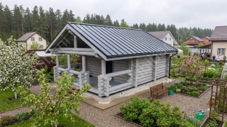 Баня 6×5 с террасой, 30 м²
