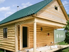 Баня 5×3 с террасой, 25 м²