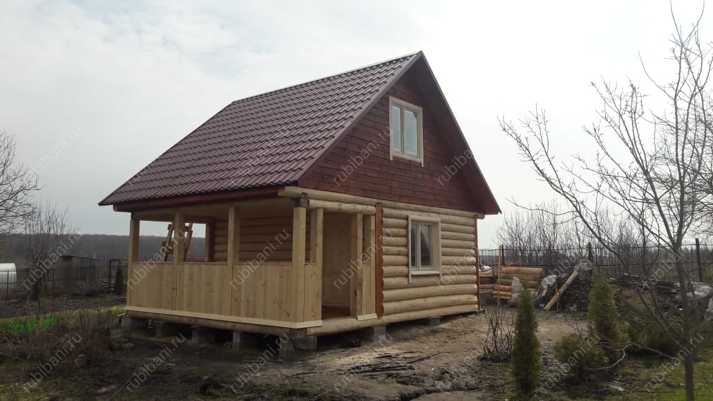 Дом с террасой, сруб в лапу — фото 9 Дом с террасой, сруб в лапу — фото 9