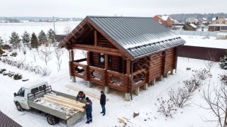 Баня 6×5 с террасой, 30 м²