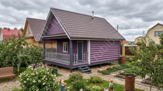 Баня 6×6 с террасой, 48 м²
