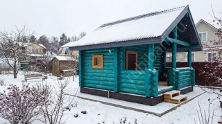 Баня 5×3 с террасой, 15 м²