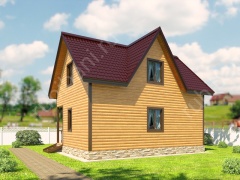 Баня из бруса 6×8 (Б-66), 48 м²