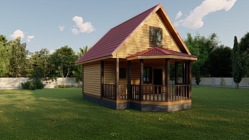 Баня из бруса 6×8 (Б-124), 70 м²