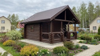 Баня 5×3 с террасой, 15 м²