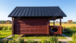 Баня 6×5 с террасой, 30 м²