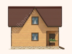 Баня из бруса 6×8 (Б-66), 48 м²