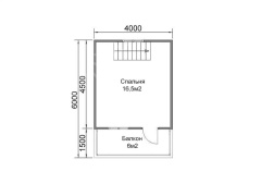 Баня с мансардой и балконом 24 м²
