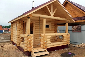 Баня 5×4 с террасой, 20 м²