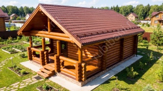 Баня 6×5 с террасой, 30 м²