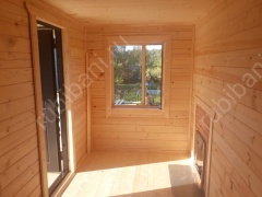 Баня из бруса 6×4 с террасой (Б-5), 24 м²