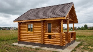 Баня 5×3 с террасой, 15 м²