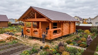 Баня 6×5 с террасой, 30 м²