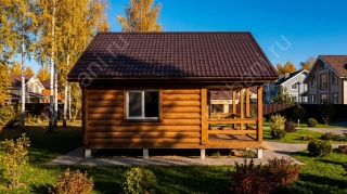 Баня 5×4 с террасой, 30 м²