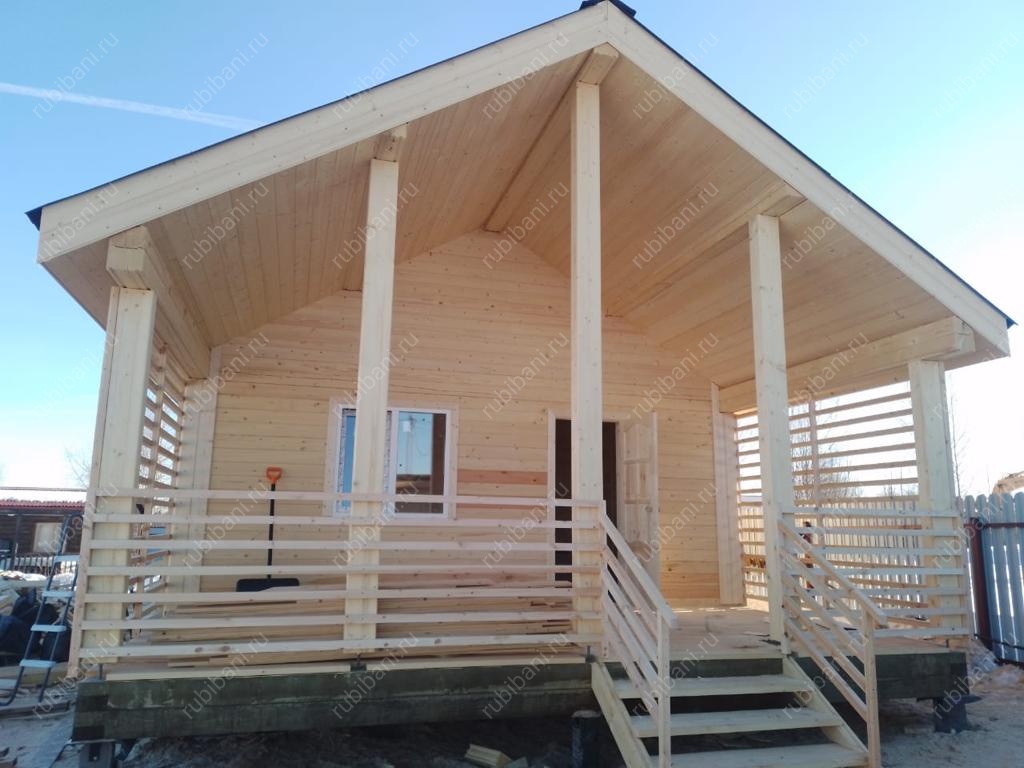 Баня из профилированного бруса под ключ — фото 1 Баня из профилированного бруса под ключ — фото 1
