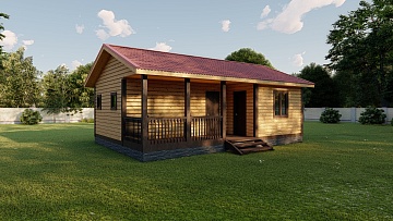 Баня из профбруса 6×9 (Б92), 54 м²