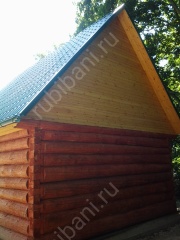 Баня 5×3 с террасой и мансардой, 25 м²