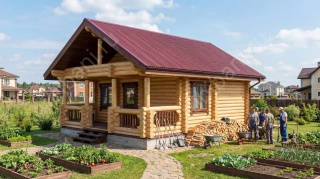 Баня 6×5 с террасой, 30 м²