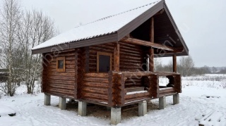 Баня 5×3 с террасой, 15 м²