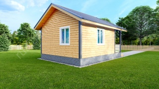 Баня из бруса 5×5 (Б-150), 25 м²