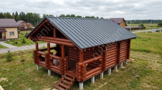 Баня 6×5 с террасой, 30 м²